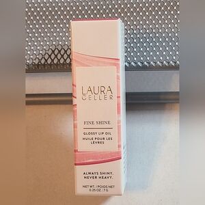Laura Geller Fine Shine Glossy Lip Oil Color Rose Garden NIB .25 Oz / 7 G
